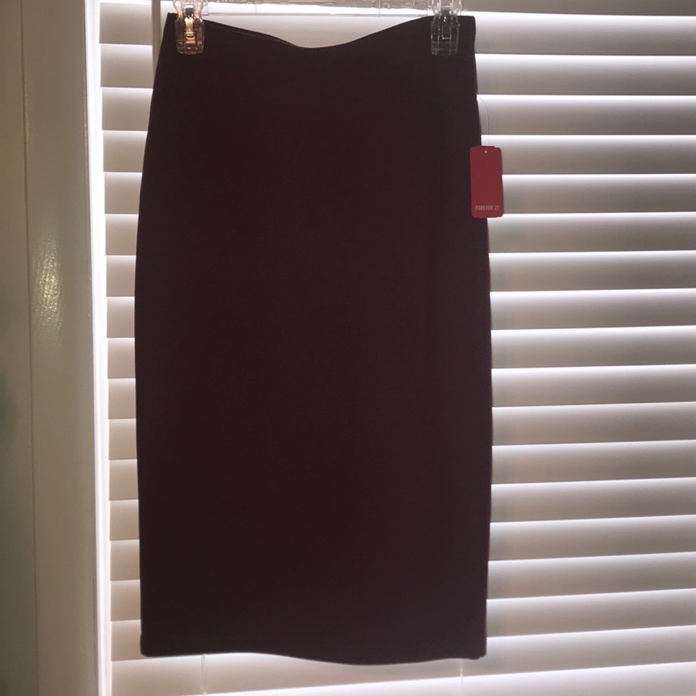 Burgundy Pencil Skirt